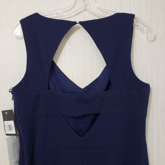 Marina NWT Navy Jumpsuit Wide Leg V Neck Evening Essential Sleeveless woman's 12 - Picture 5 of 10